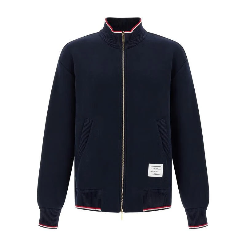 TB【官方正品】汤姆布郎THOM/秋季新款开衫外套男舒适修身拉链夹克