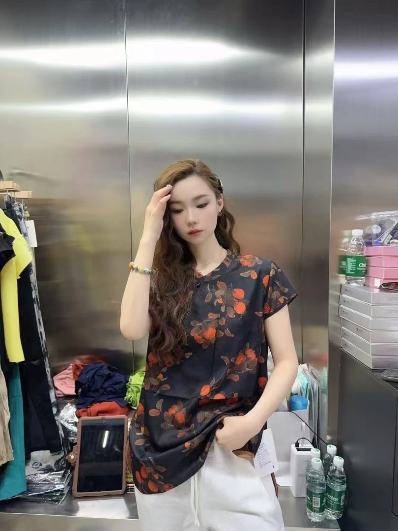 5951款新中式国风上衣女夏季小个子穿搭