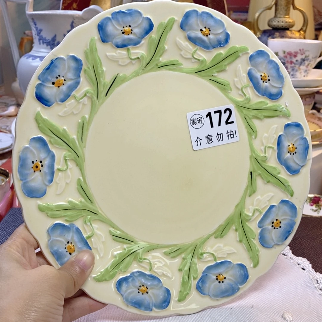 瓷片手绘瓷器欧瓷咖啡杯水晶杯