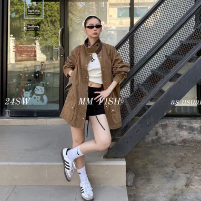 馒头（1mtw019#）旧旧的感觉 做旧洗水大口袋牛仔外套 2-16