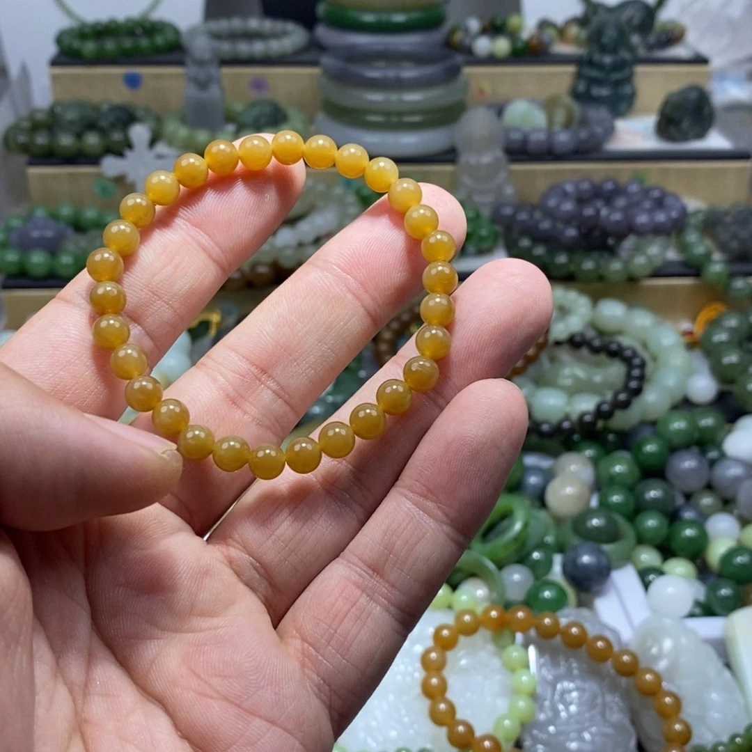 和田玉手链未镶嵌张*狗