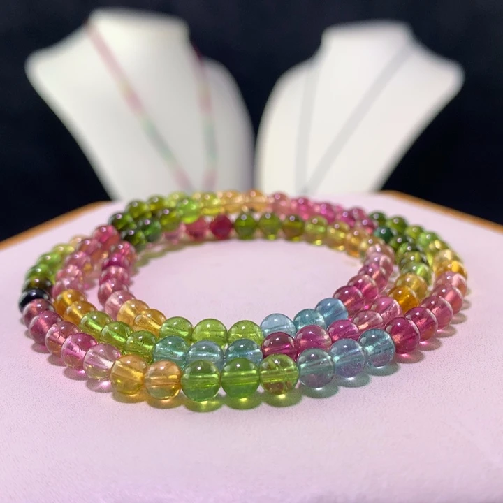 双色碧玺手链未镶嵌