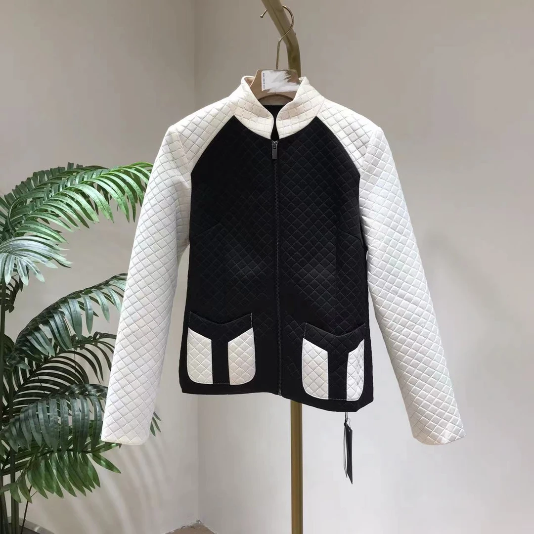 I4509女2025秋冬新款连帽修身轻薄纯色气质百搭棒球服外套