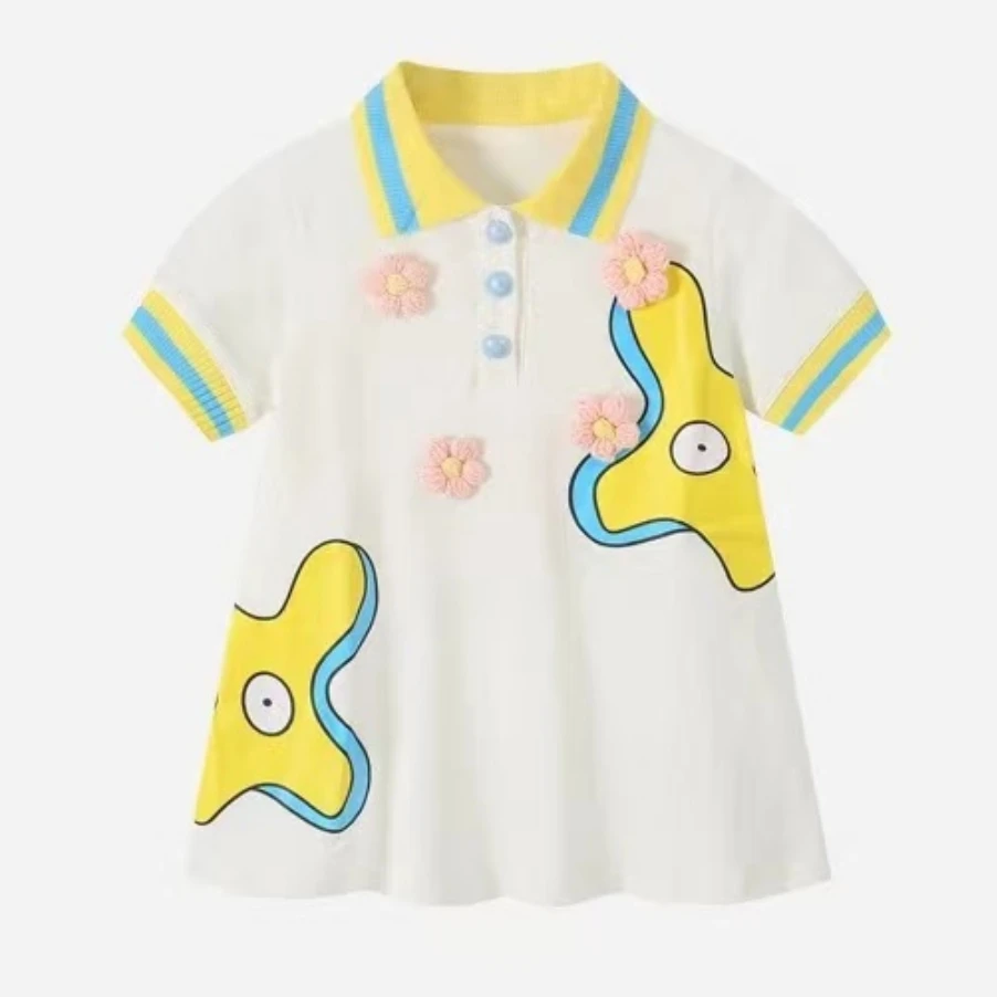 【花朵POLO裙】夏季薄款2025独特漂亮裙子儿童特别舒服夏款连衣裙