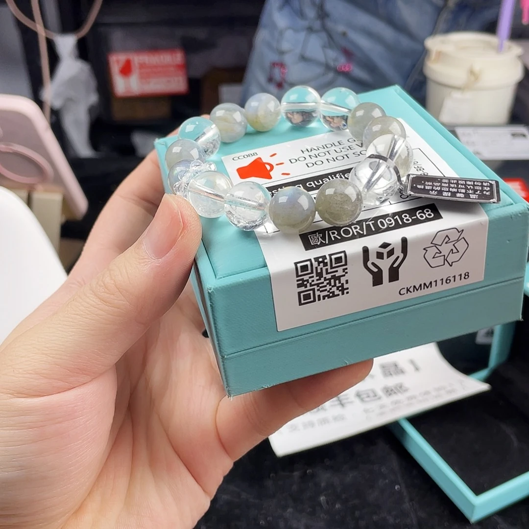 银S925镀金镶嵌手串水晶