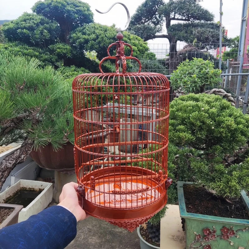陈坤名家笼收藏精品鸟笼精工加高杂鸟笼60枝28.5稀疏款万字脚小黑
