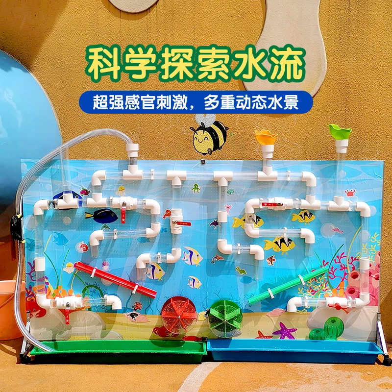 儿童水管拼装管道室外墙面pvc戏水玩具幼儿园沙水区户外墙面游戏
