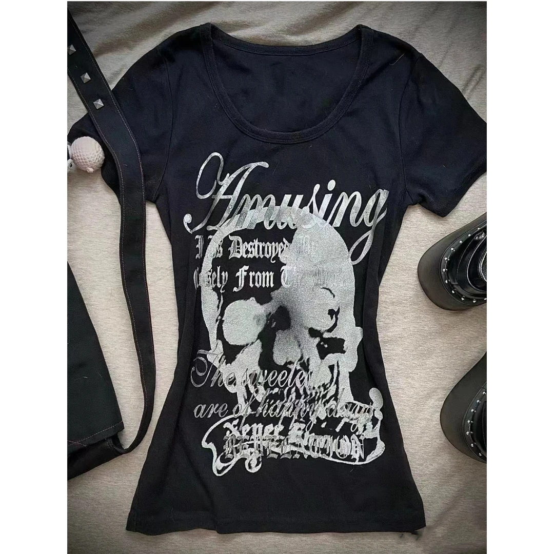 盲盒/vintage涩谷辣妹骷髅针织吊带盲盒