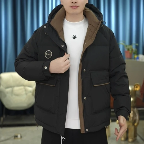 【麦炫严选】男士2024新款羽绒服时尚情侣连帽加厚宽松保暖冬季W26