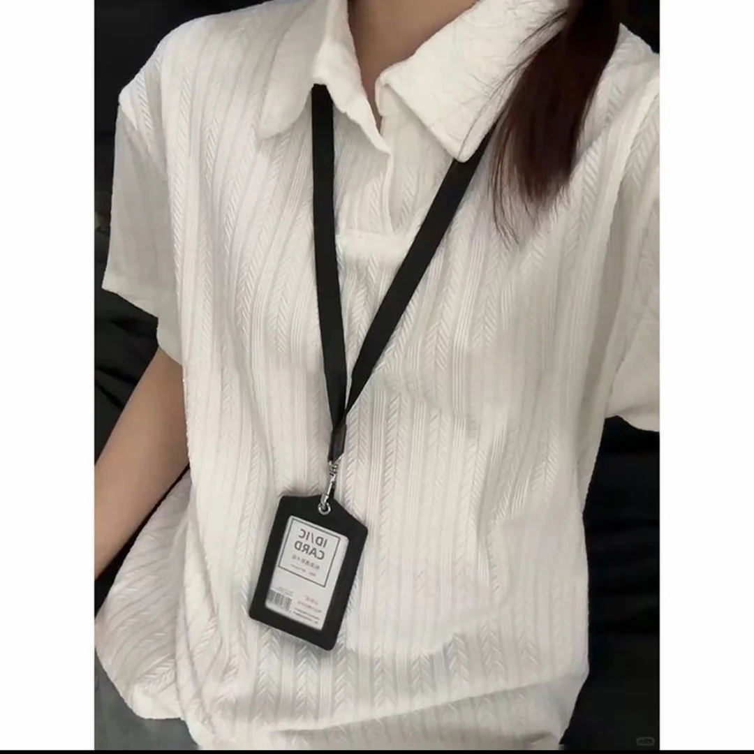 【CQ74】薄款宽松型显瘦Polo衫夏季休闲短袖T恤