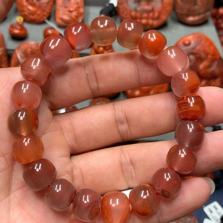 未镶嵌手串南红玛瑙12m m