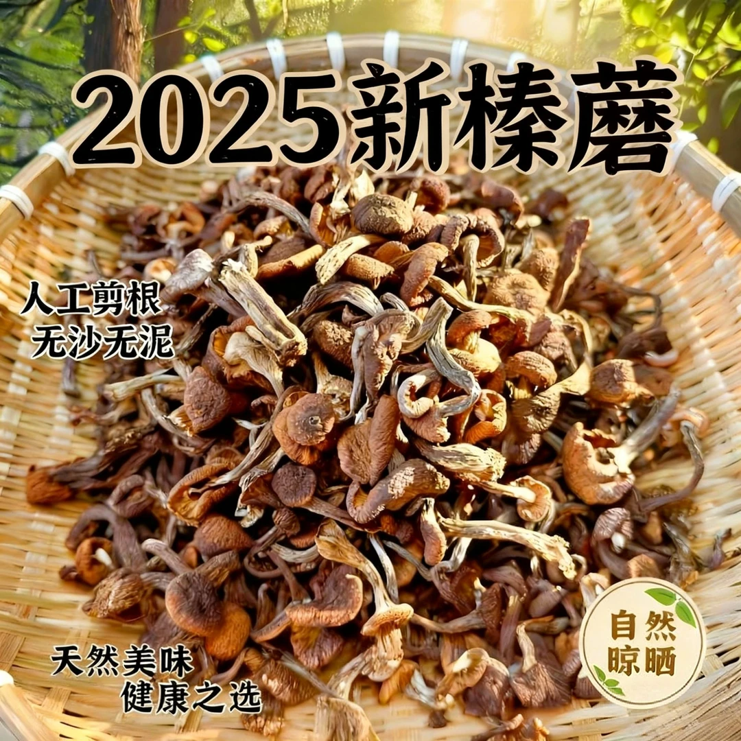 2025年东北特产野生榛蘑丁干货农家自采手选去根榛蘑炖小鸡