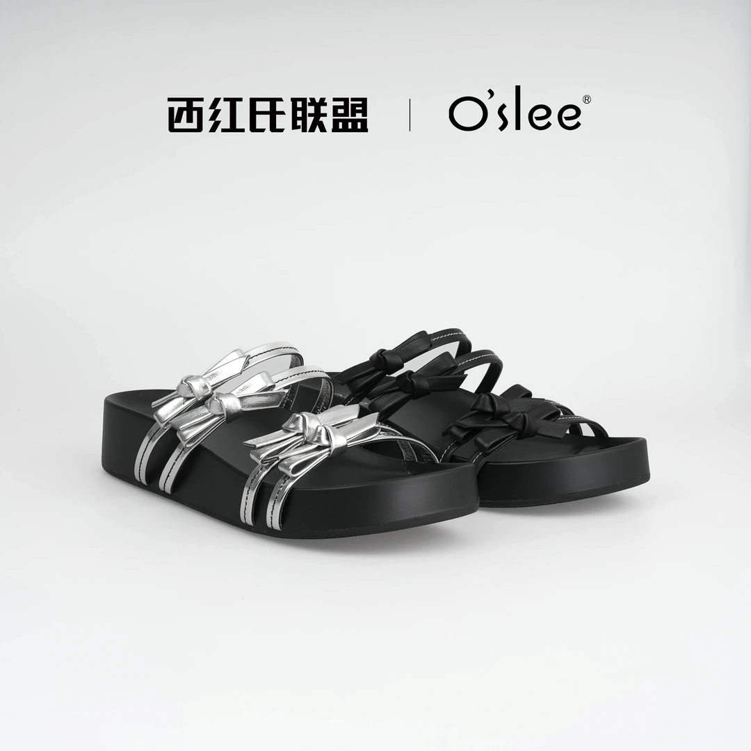 【西红氏联盟】夏季百搭舒适防滑露趾一字拖J2420810-1跟高4