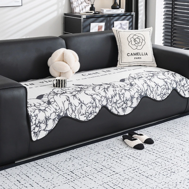 轻奢高级感2025新款异形沙发套罩夏季冰丝沙发垫坐垫夏季凉垫凉席