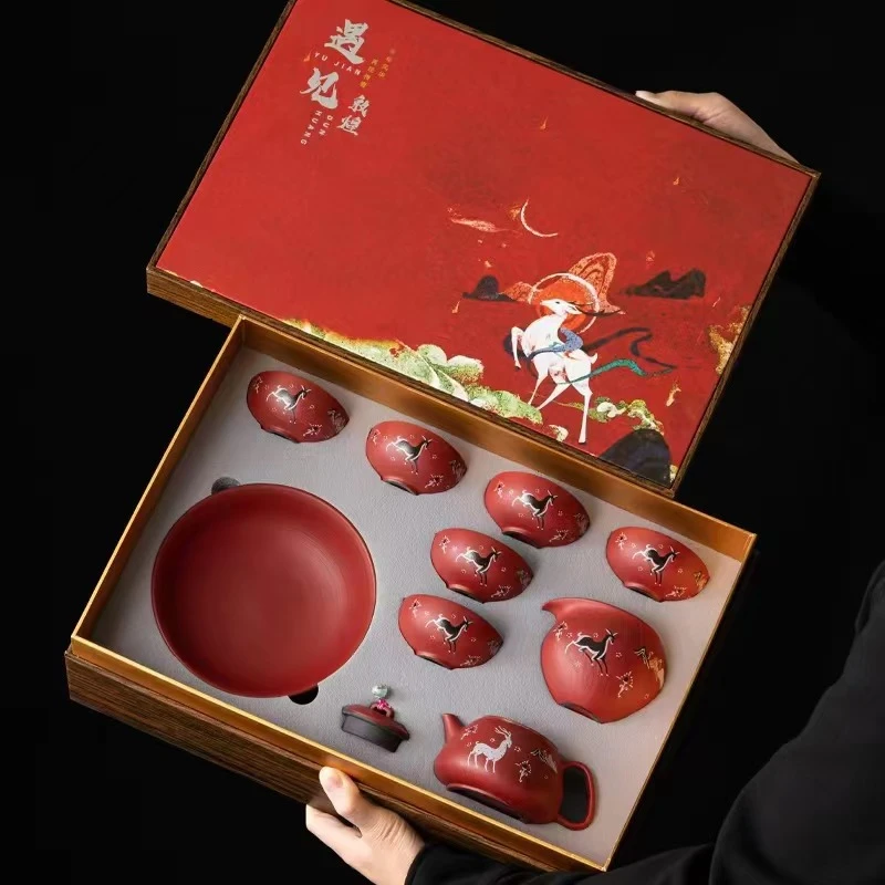 【金阁】遇见敦煌系列茶具套装家用陶瓷泡茶壶茶杯轻奢礼品礼盒装