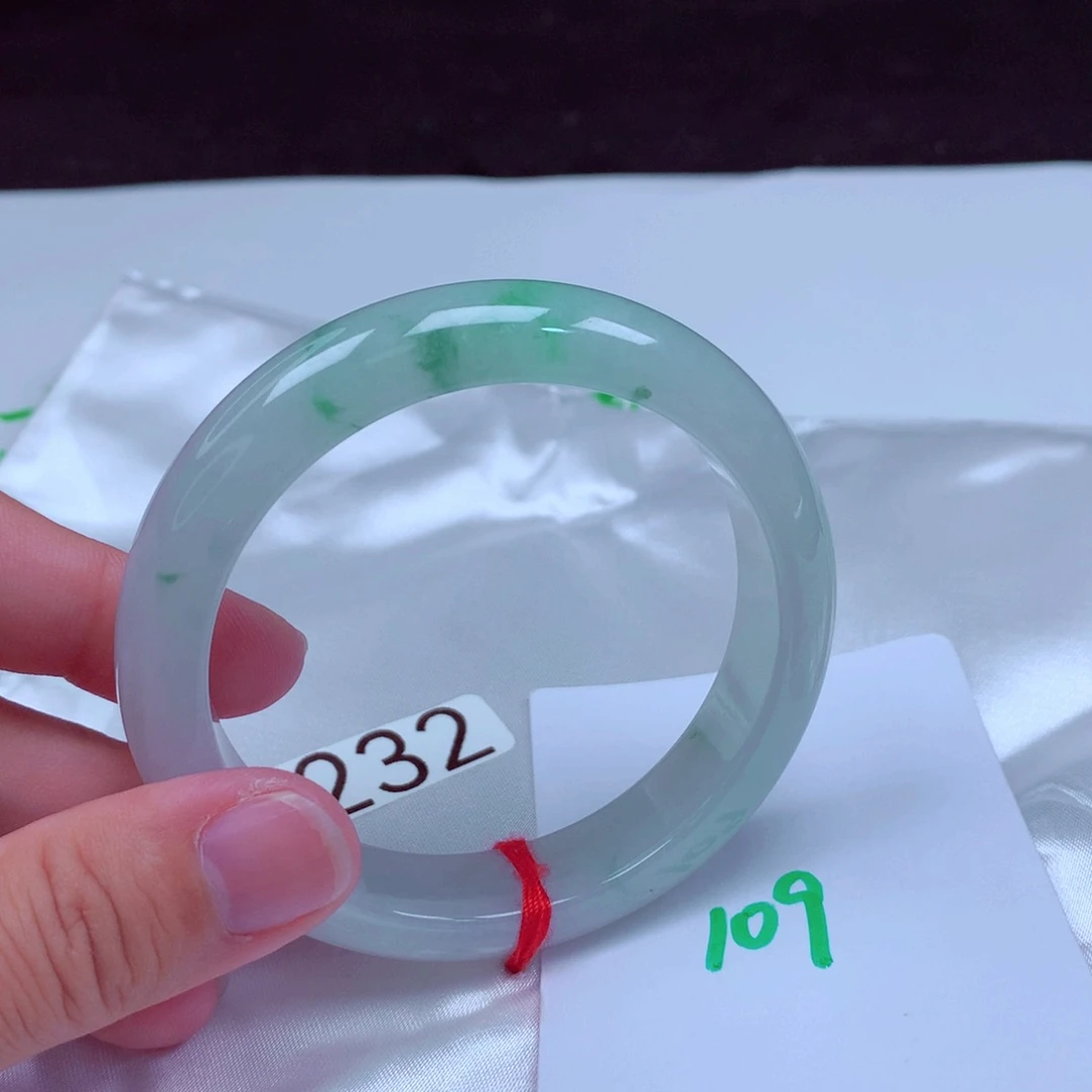 未镶嵌手镯翡翠缅甸天然A货翡翠手镯57.3