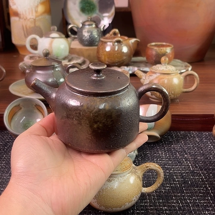 柴烧黑陶德中壶精品