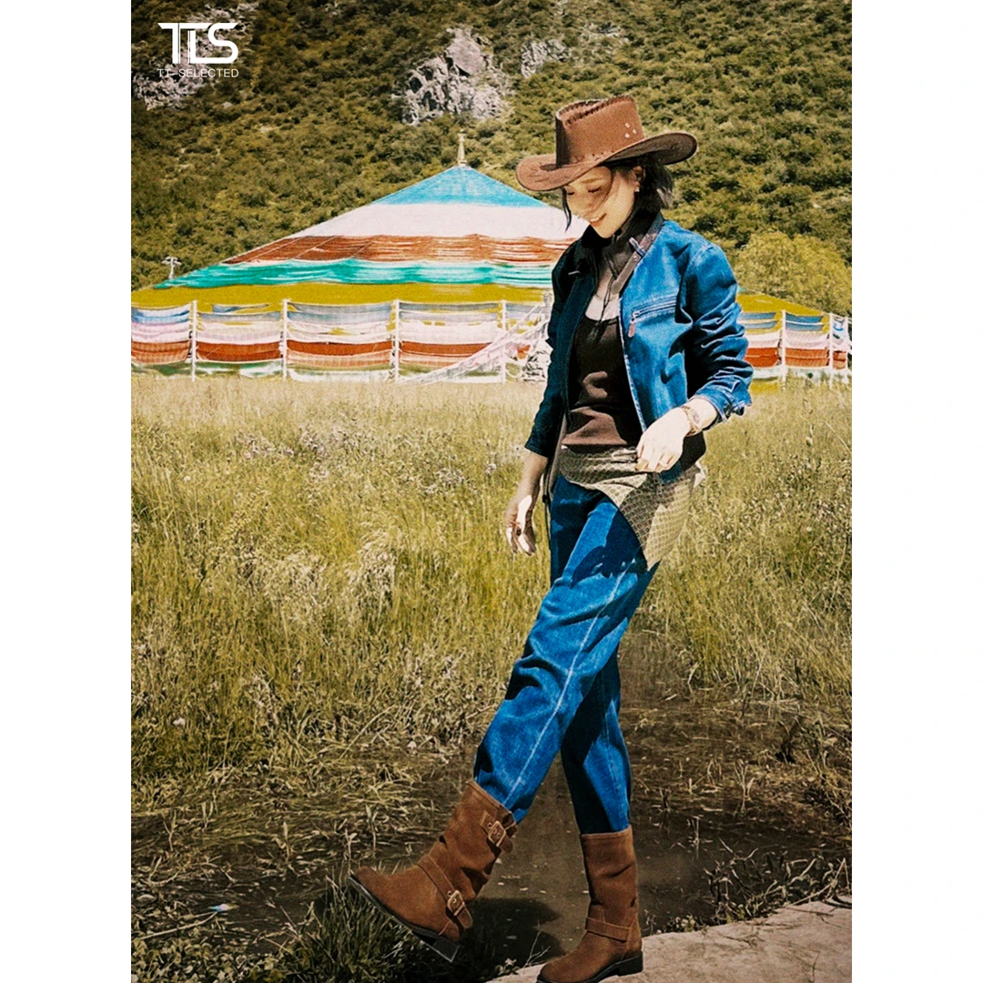 TT【裤王】康龙牛仔复古水洗四面弹高腰显瘦九分牛仔裤TT-CK5030