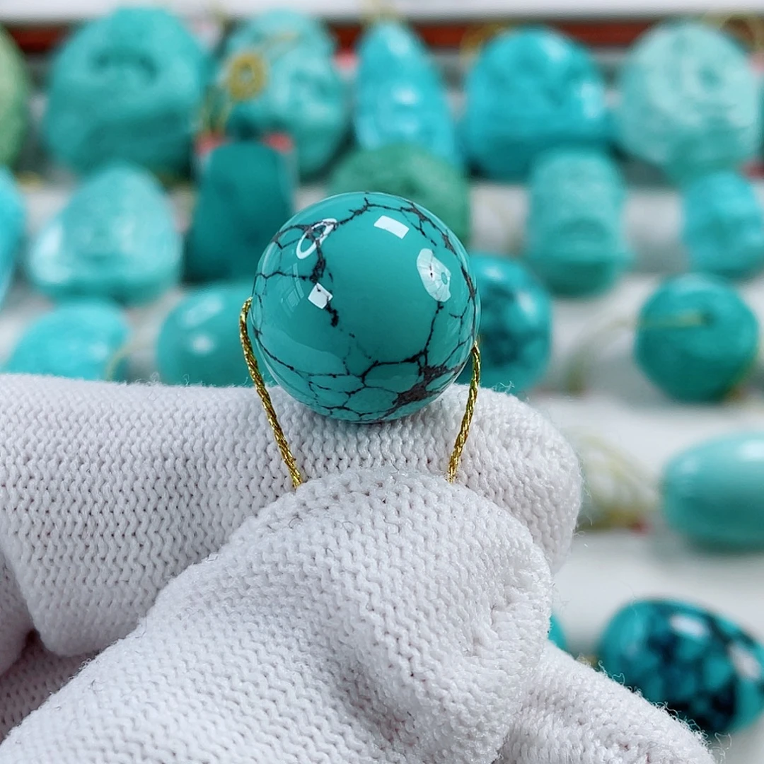 绿松石未镶嵌车挂尺寸16.1