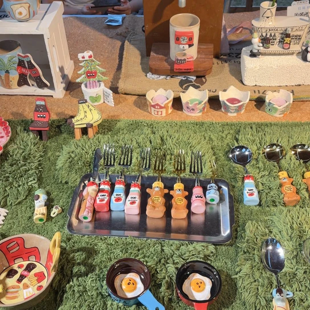 摆件陶可爱的鸭鸭鸭