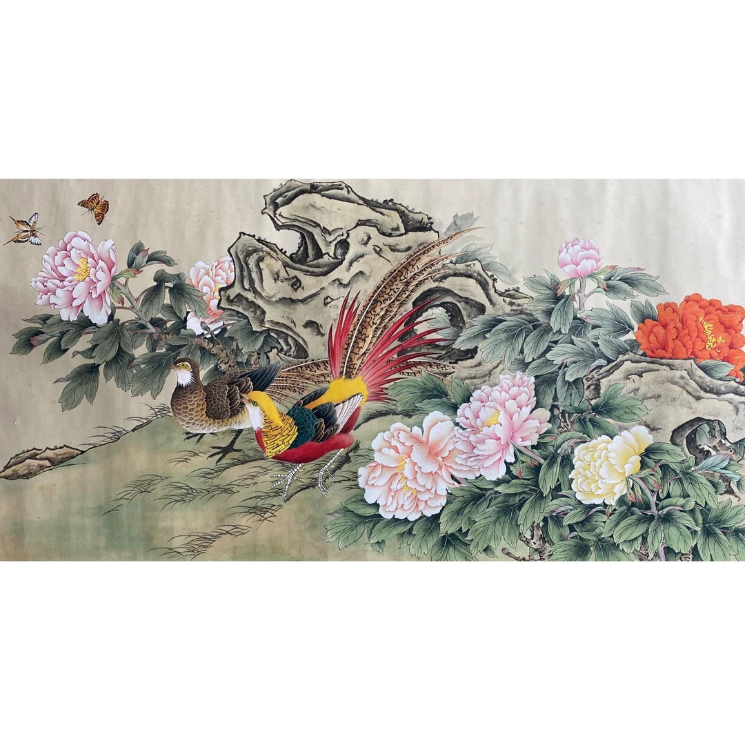 DY4616郑先生 花鸟 纸本130*66 2118