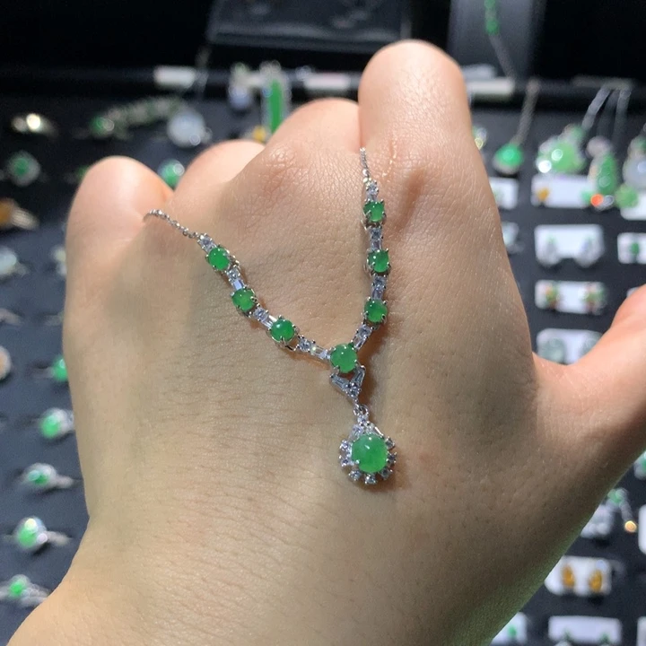 翡翠银S925镶嵌戒指