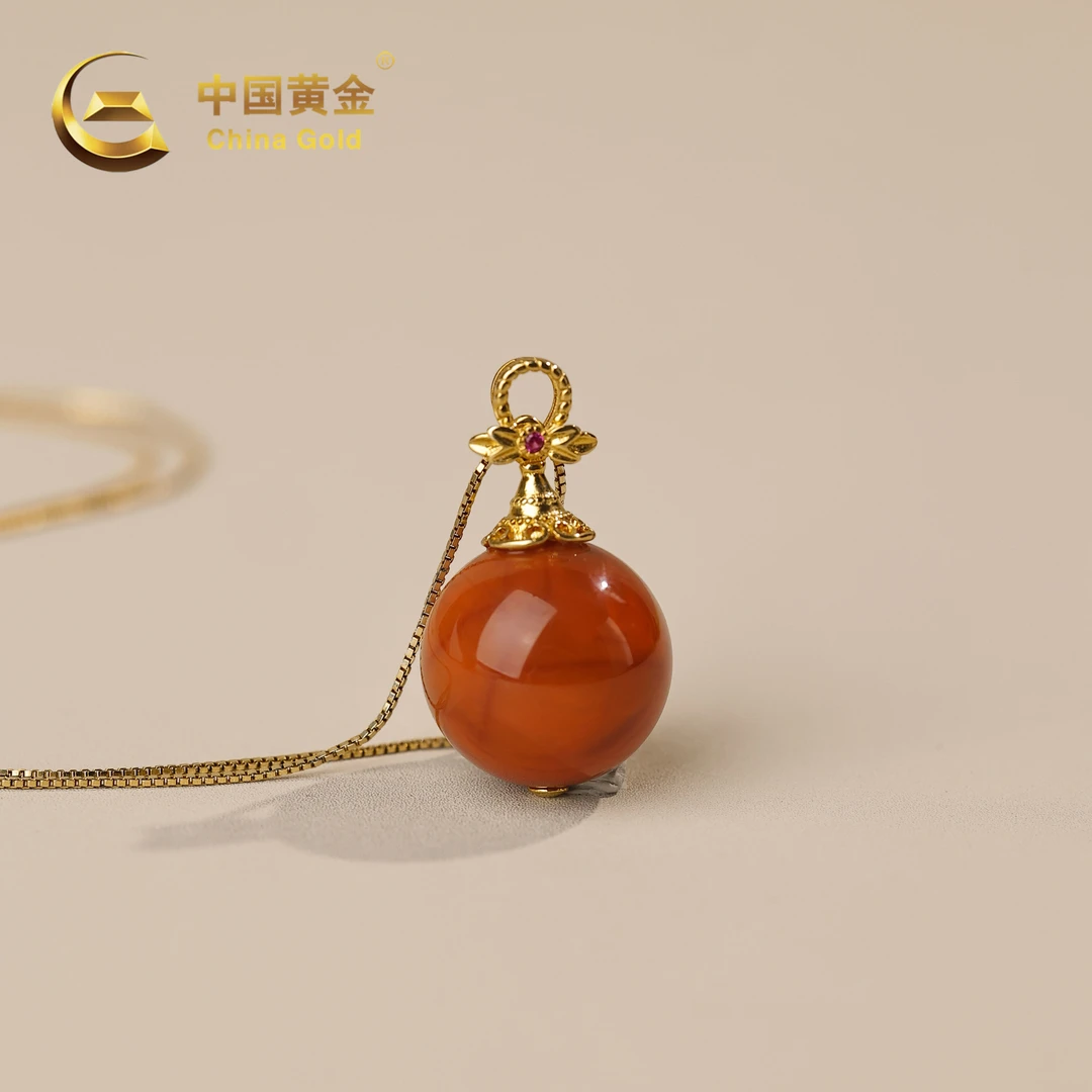 【中国黄金】汾鸿 | 南红*吊坠*S925银镶嵌-D8704-Y