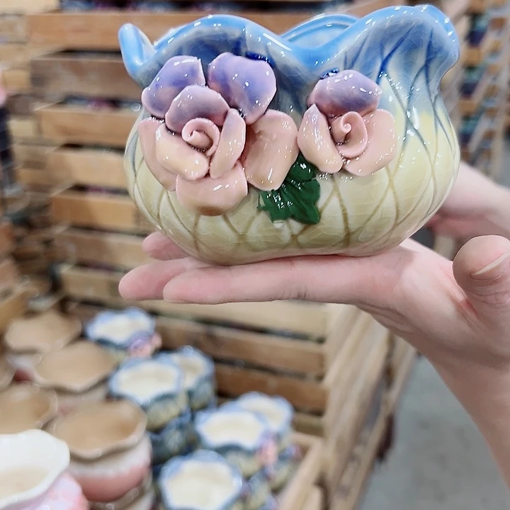 有孔，满10元发货多肉陶瓷花盆