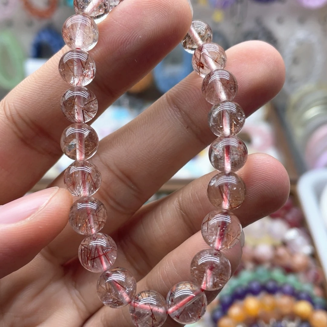 手链未镶嵌烟晶8.6咪透体红铜发