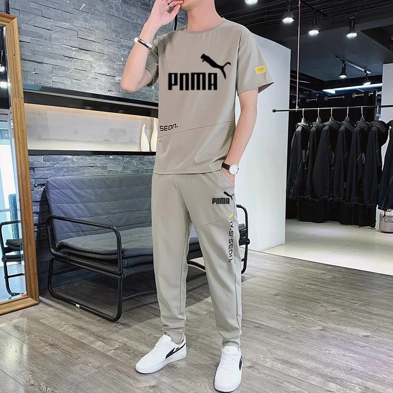 【Npkp&Victorit官方】夏季薄款冰丝运动套装男速干2025时尚潮短袖