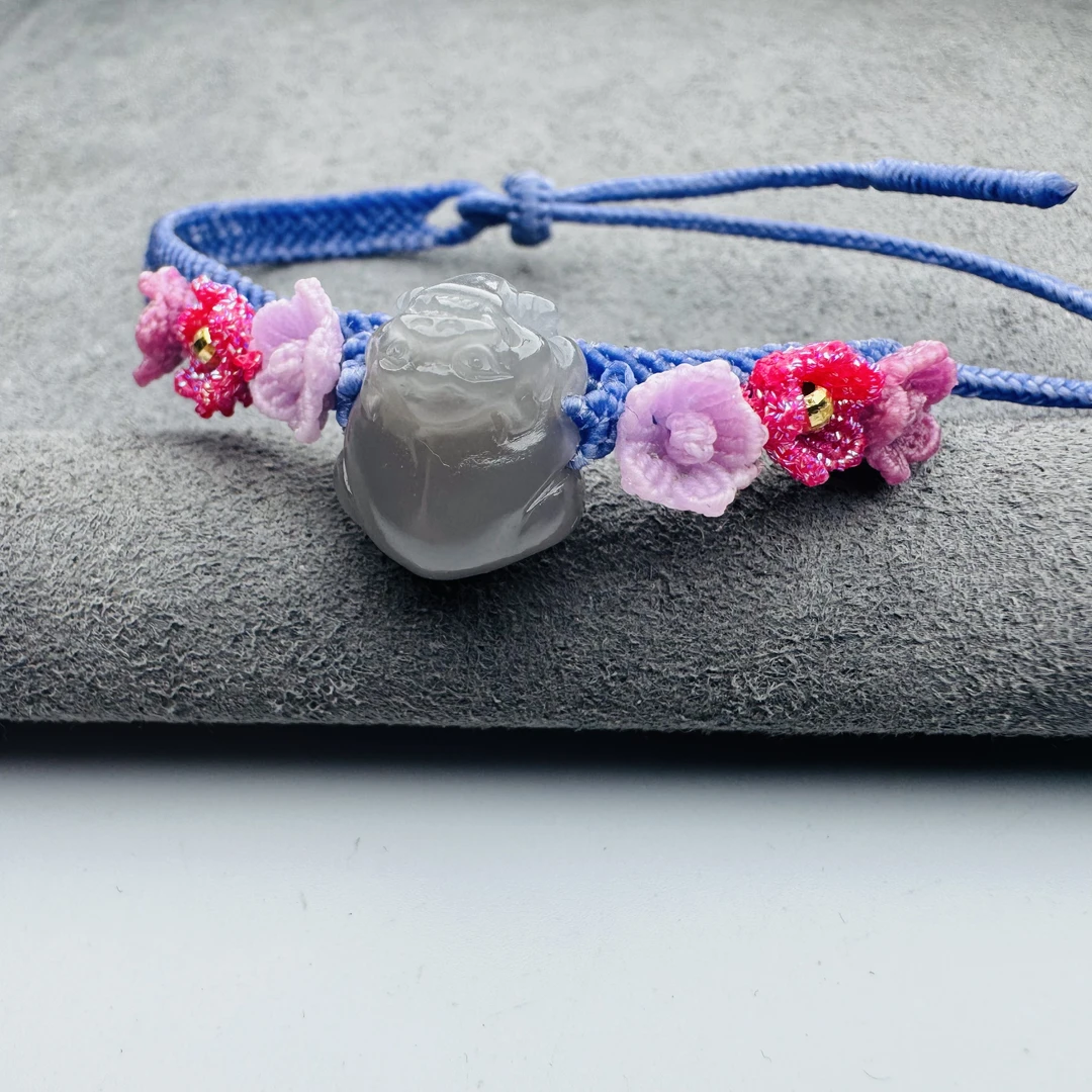 18k金天然和田玉貔貅手绳/2788