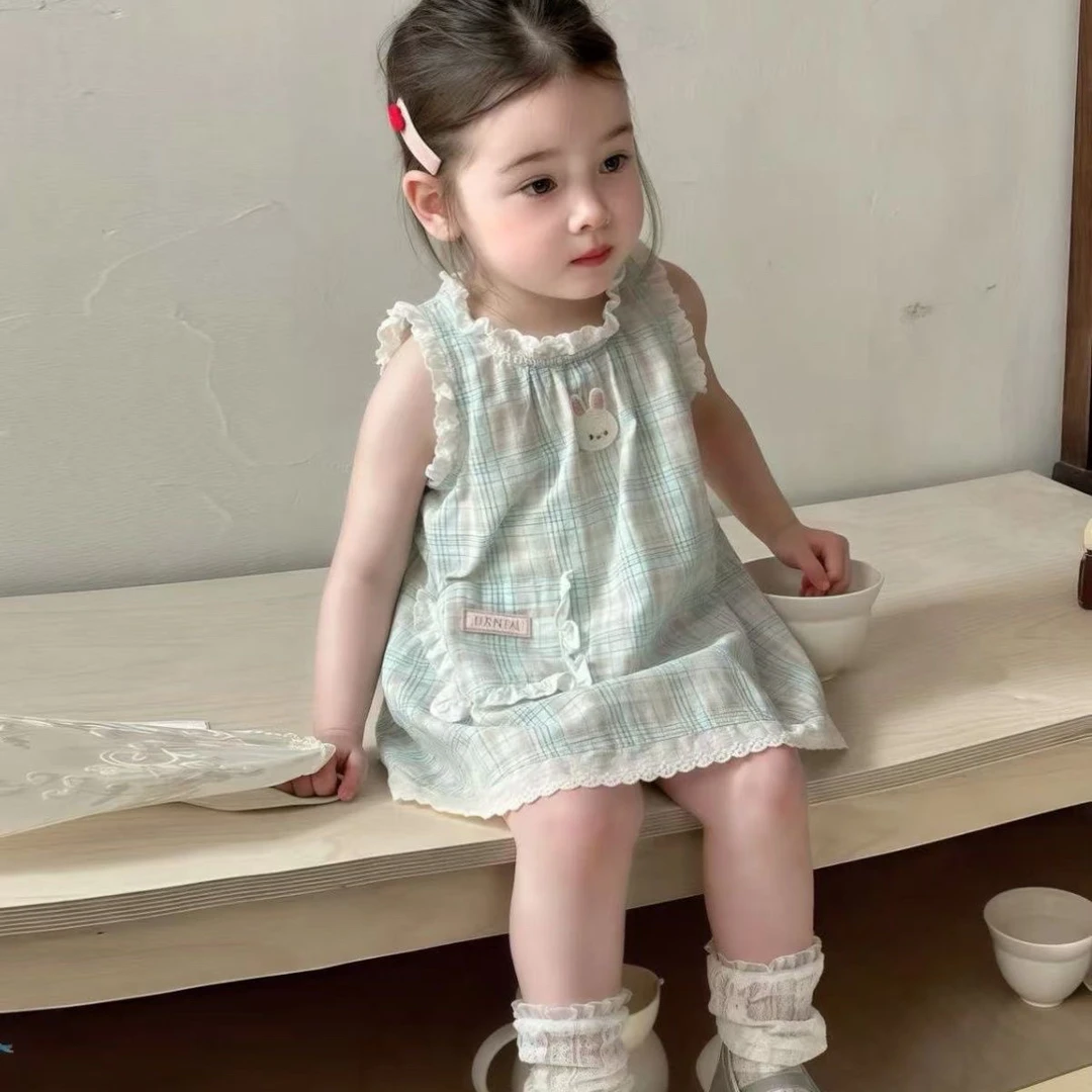 女童裙子2025夏季新款中小童韩版半身裙宝宝背心裙儿童公主连衣裙