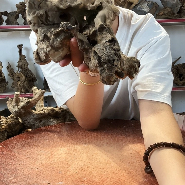 华***安香榧木黄荆随形小摆件底座