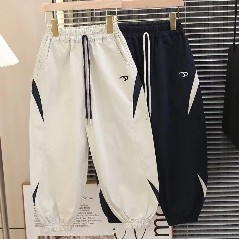 儿童拼色工装裤男女童长裤2025春装夏装新款韩版百搭中大童裤子