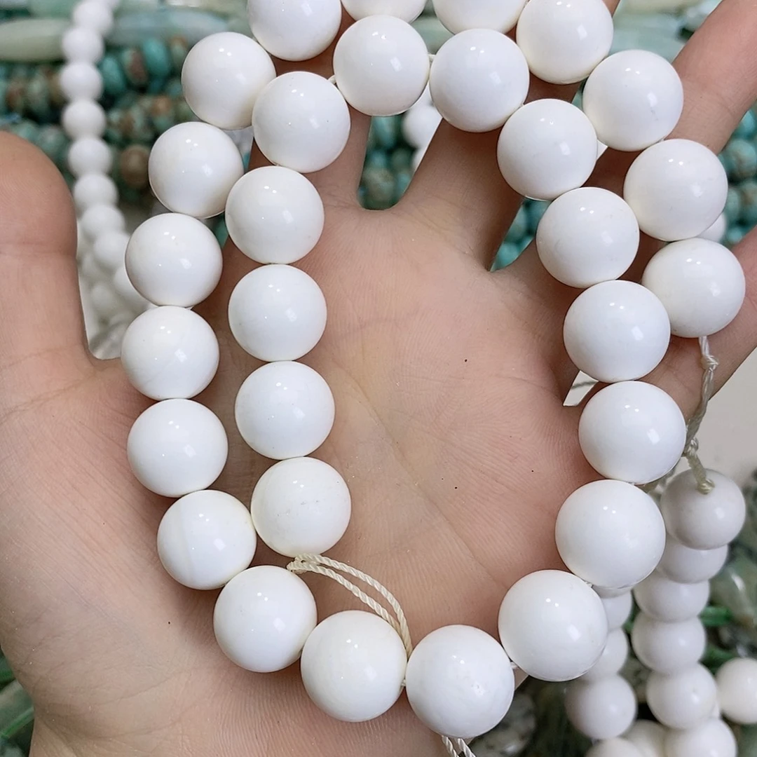 玛瑙/玉髓未镶嵌珠宝半成品卡十四圆珠随机一条装散珠