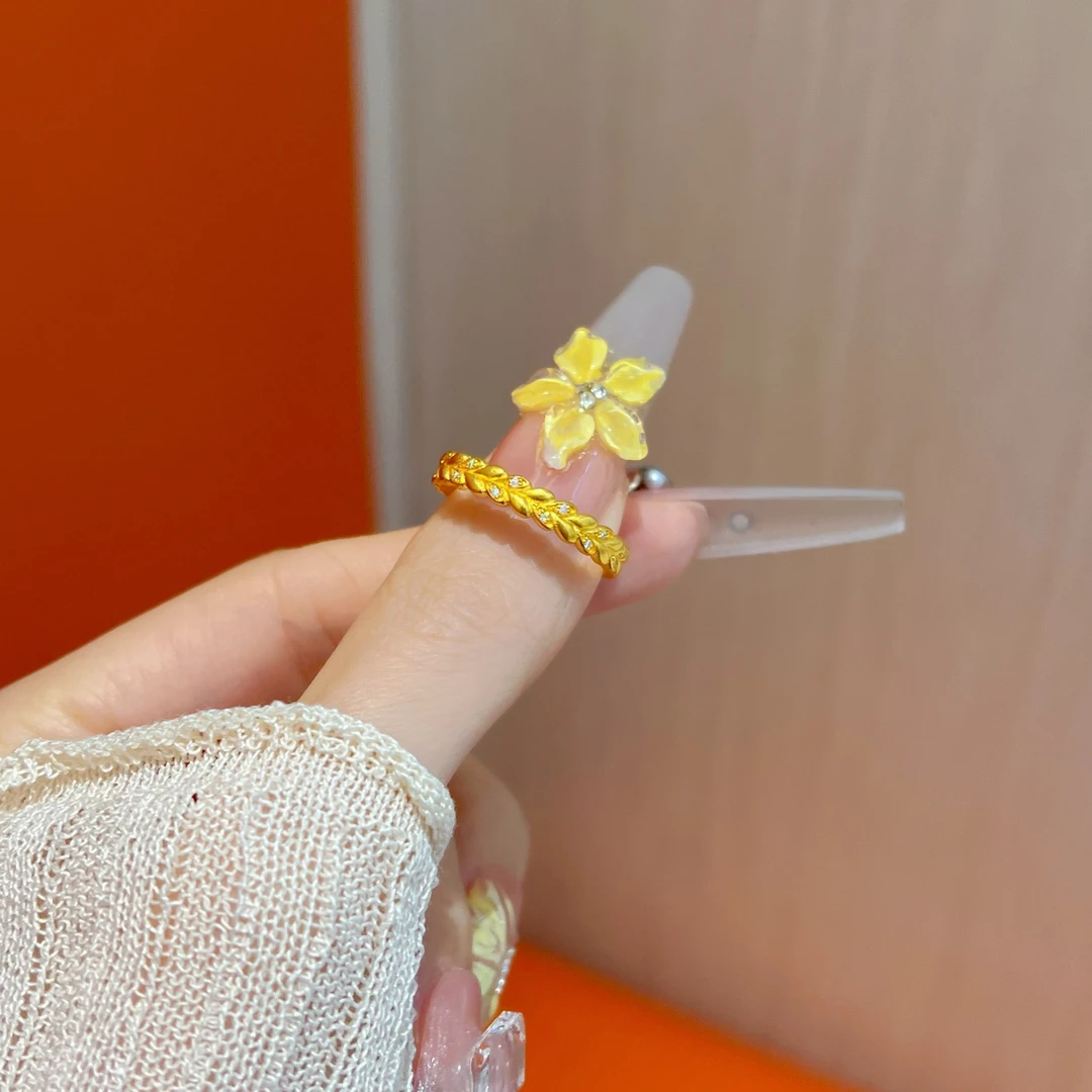 展厅专场【麦穗爱心】足金 999 轻奢高级黄金戒指 75附加费