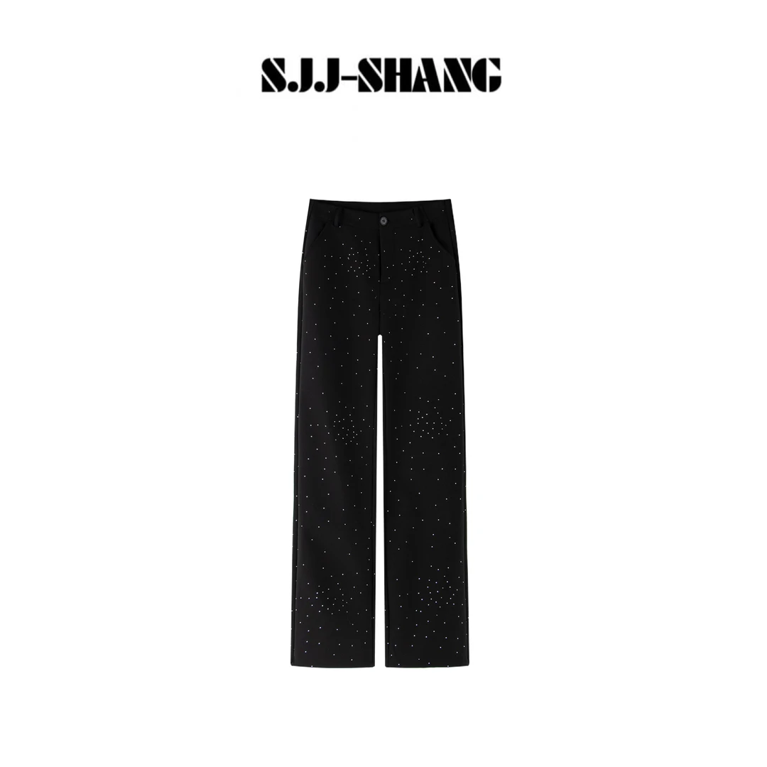 SJJ-SHANG【璀璨星空】满钻设计进口高密拉毛自加热休闲裤q136131p