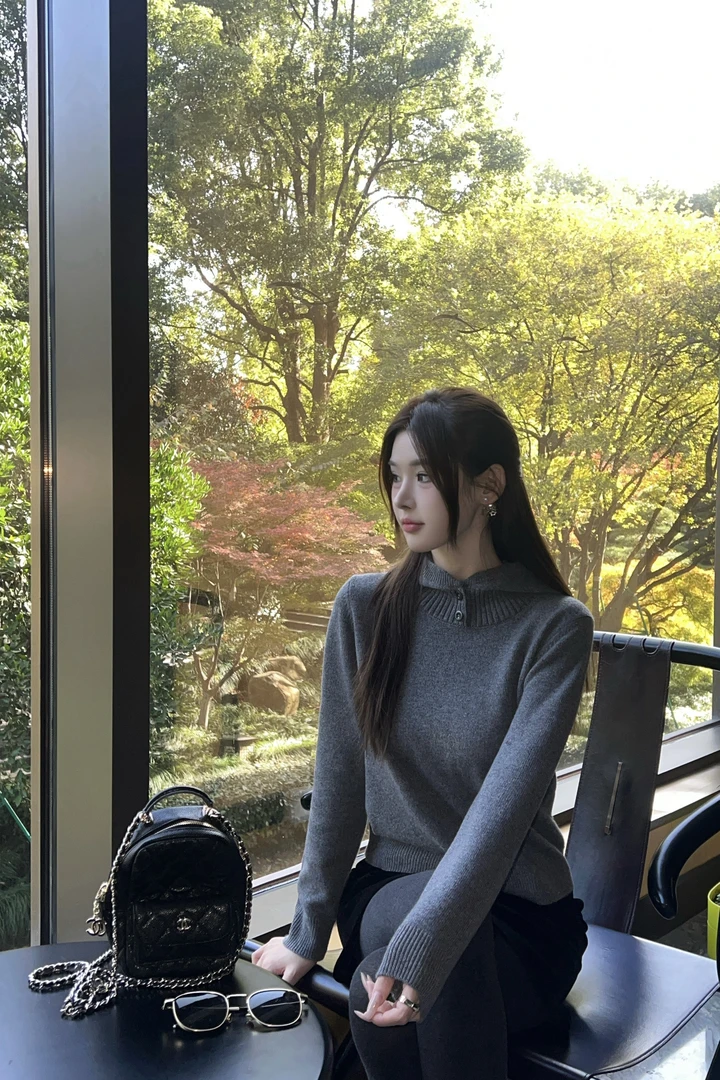 【BAGALIO】【温暖序章】羊毛针织套头连帽毛衫1177B