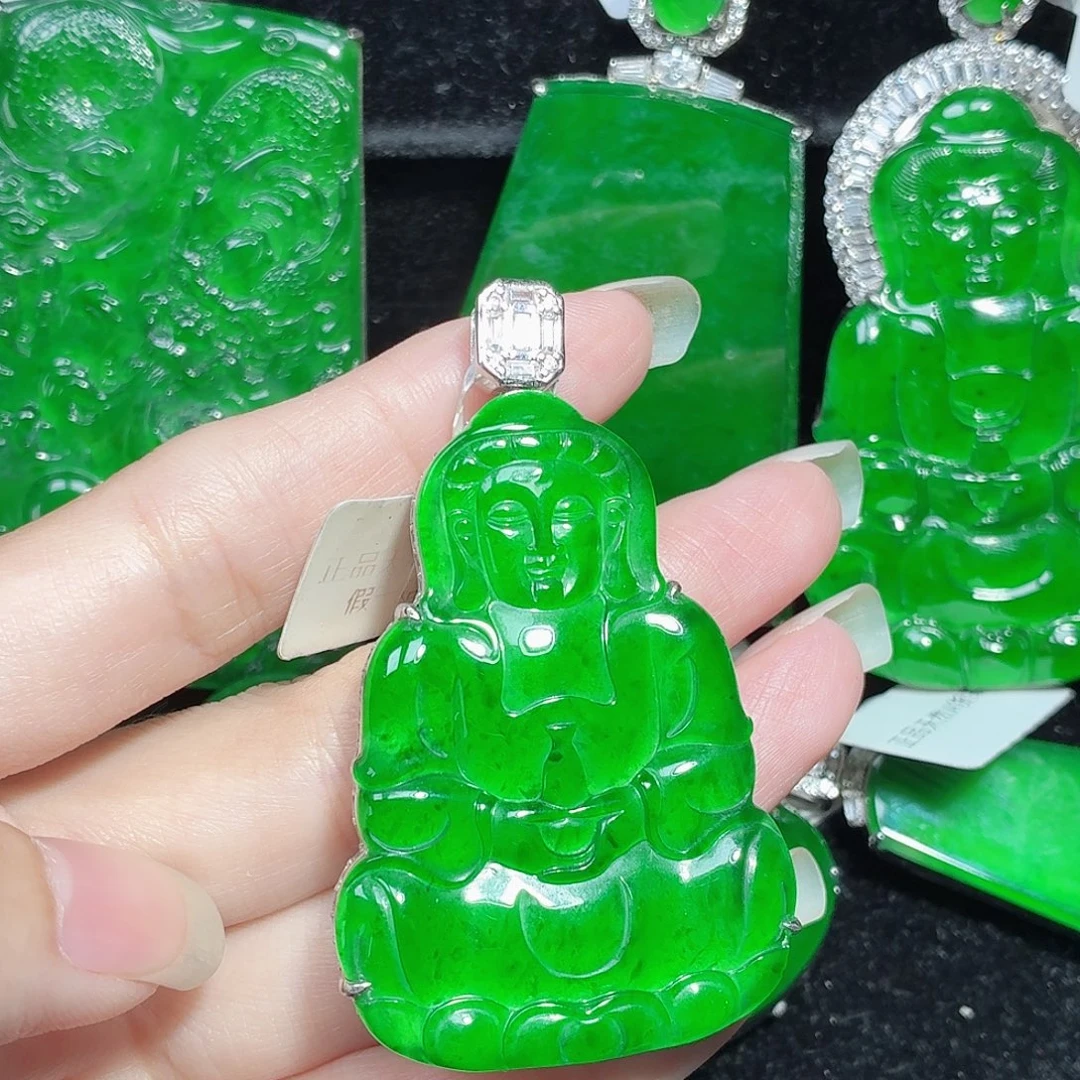 翡翠银S925镶嵌颈饰