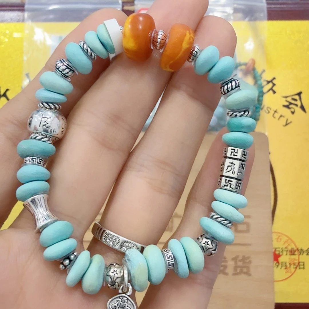 绿松石银S925镶嵌配饰