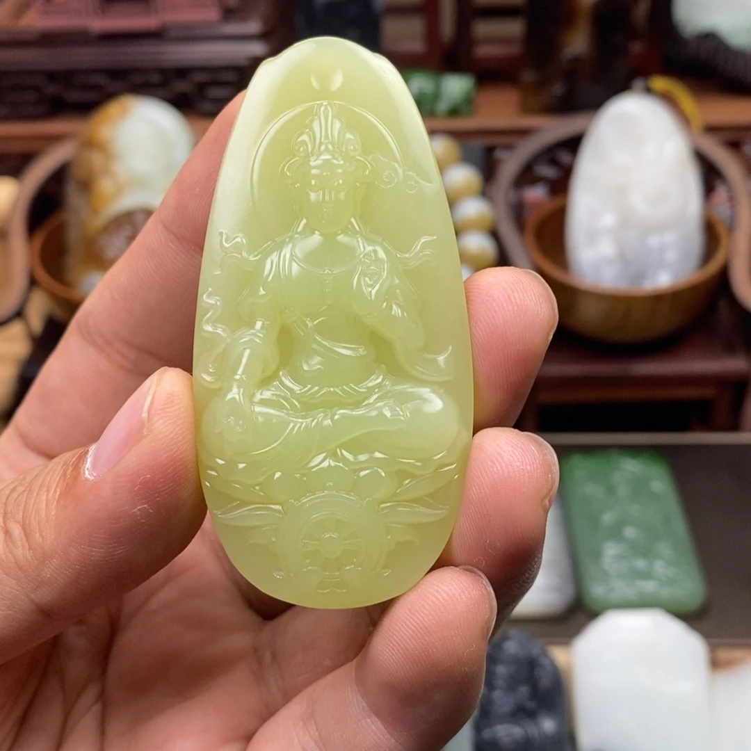 ****W和田玉未镶嵌颈饰