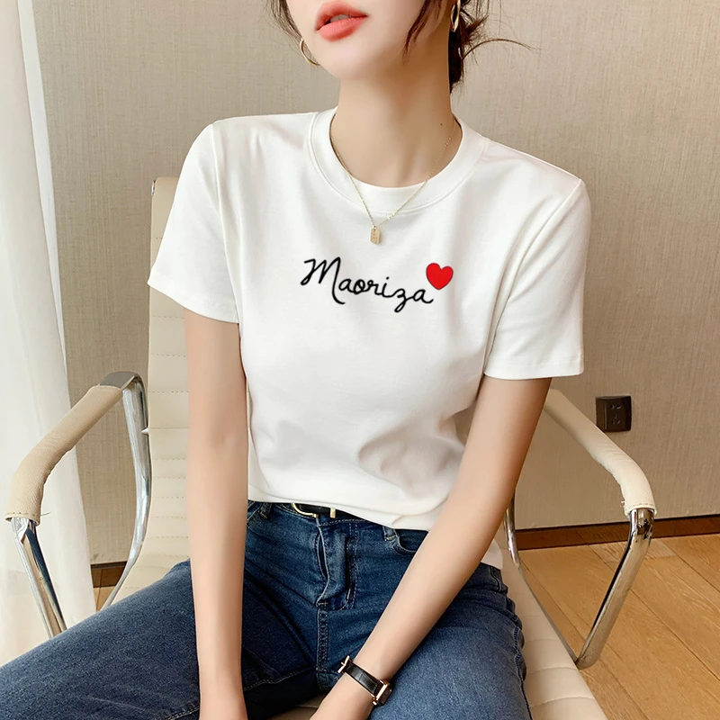 【小红❤】2025春夏新款打底短袖T恤女圆领百搭显瘦修身半袖上衣