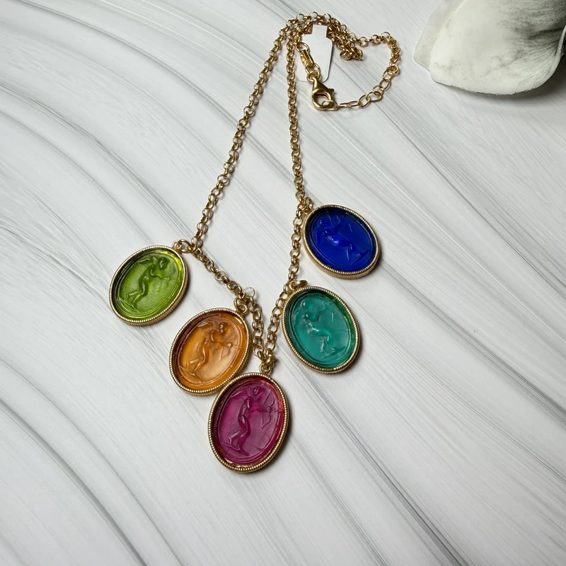 铜合金项链 意大利手工饰品 MIKI圆形吊坠项链（SC069）