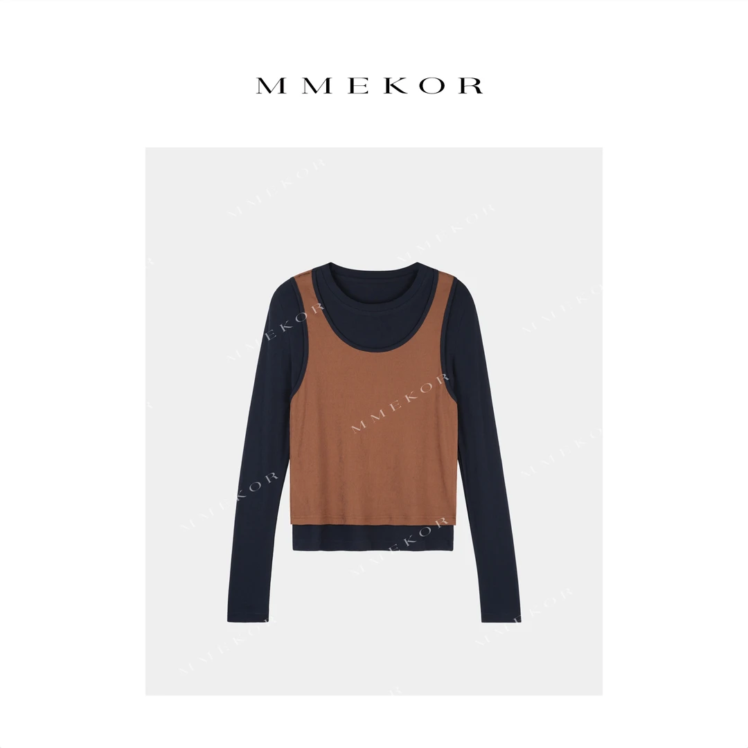 MMEKOR“派大星”T恤 2025新款秋款职场不费力休闲上衣 30557