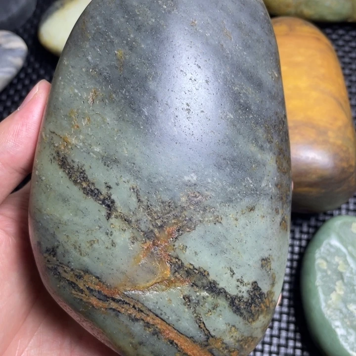 和田玉手把件未镶嵌无*