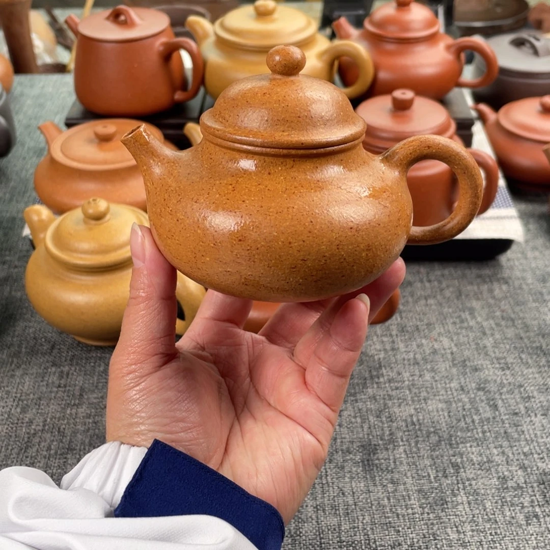 紫砂茶壶黄降坡容天全手30目190