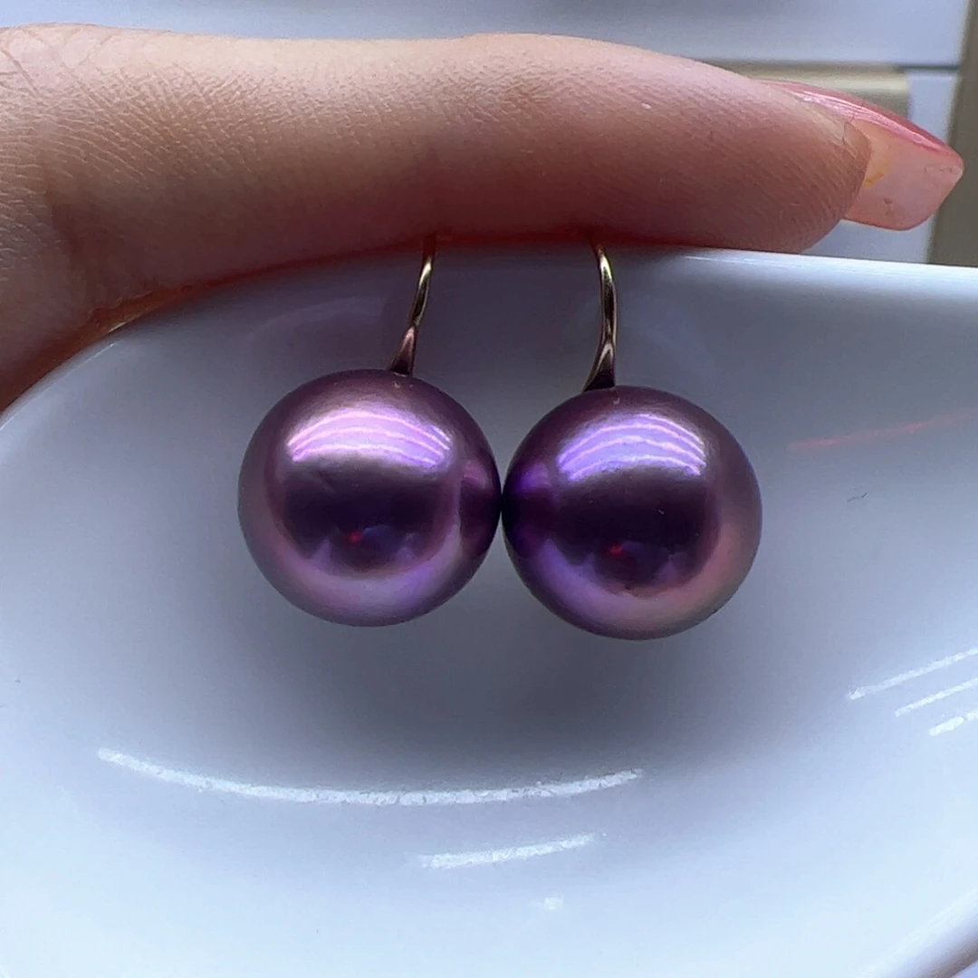 银S925镶嵌淡水珍珠耳饰