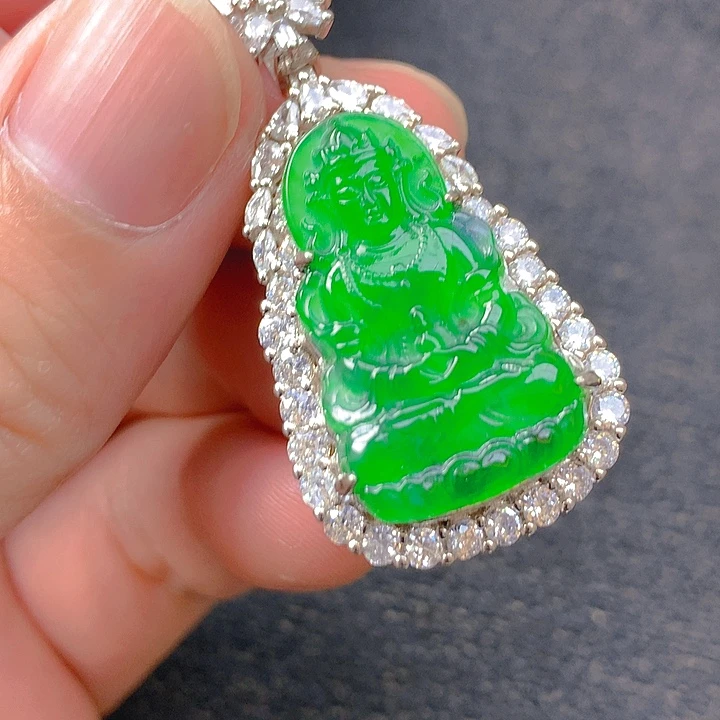 翡翠银S925镶嵌颈饰