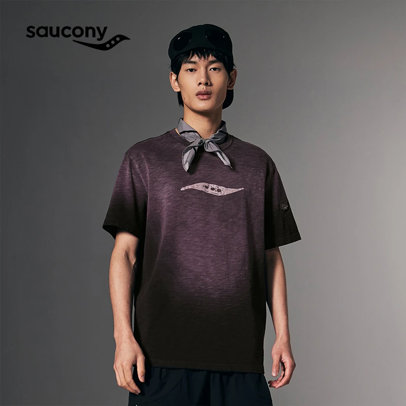 Saucony索康尼NATHAN BELL系列男女款T恤圆领透气运动短袖针织衫