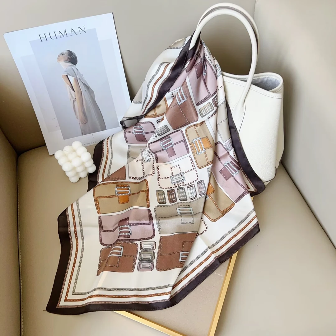 100新款百搭杭州丝绸丝巾70*70#1612